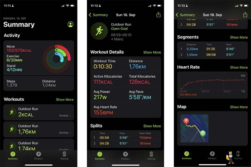 Приложение “Фитнес” на iPhone.